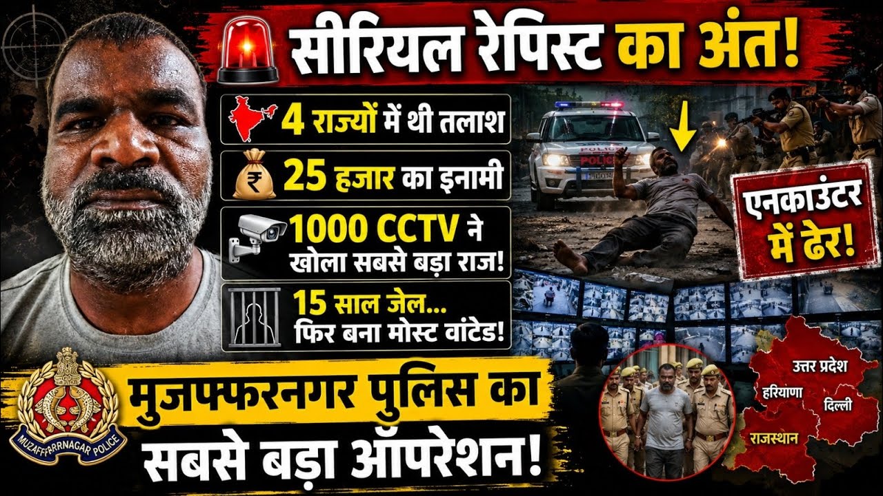 UP Muzaffarnagar serial Rapist Killed:उत्तर प्रदेश के मुजफ्फरनगर में पुलिस ने साइको सीरियल रेपिस्ट..