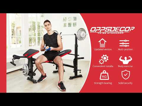 OPPSDECOR 600lbs 6 in1 Olympic Weight Bench Set  #homeworkout #review #fitness