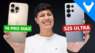 Galaxy S25 ULTRA vs iPhone 16 PRO MAX - Qual o MELHOR para você? COMPARATIVO