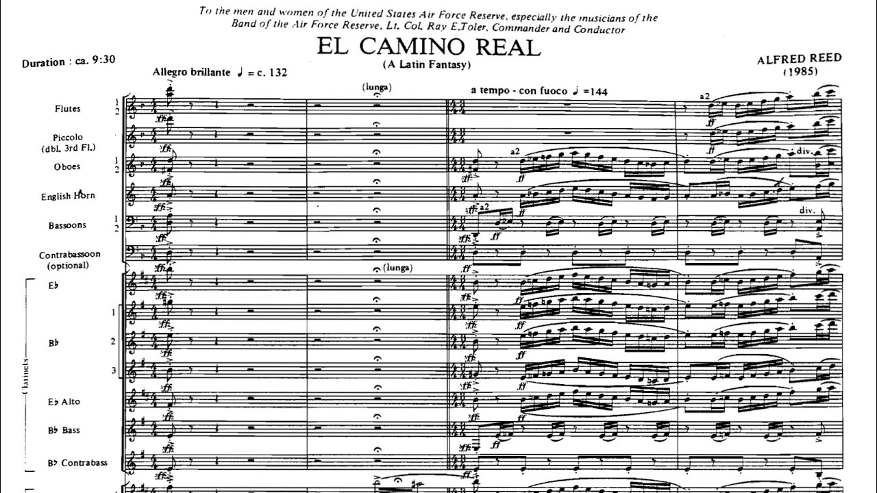 [Score] El Camino Real (A Latin Fantasy) - Alfred Reed (for concert band)