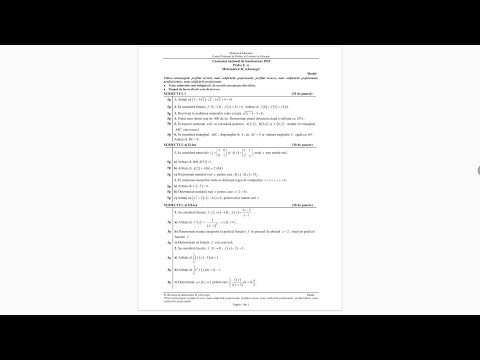 Model Bacalaureat 2025, Tehnologic - rezolvare