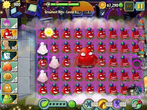 Plants vs Zombies 2 Greatest Hits Epic Hack - Level 6 - Turniping Strawbursts!