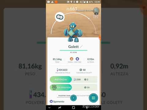 Pokemon go:evoluzione di golett e scambio con galax_definitive