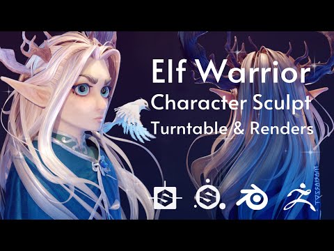 Forest Child | Elf Warrior Sculpt - Turntable and Final Renders