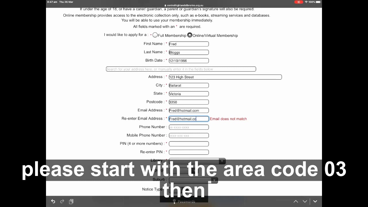 How to join Ballarat Libraries Online