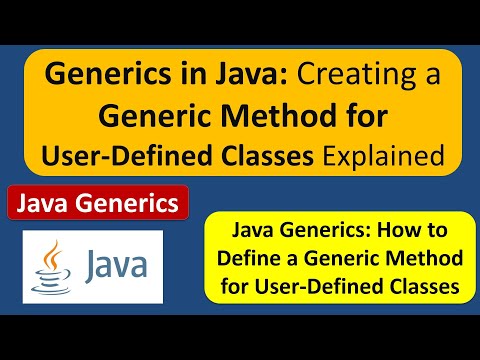 Generics In Java Creating A Generic Method For User Defined Classes Explained Generics In Java