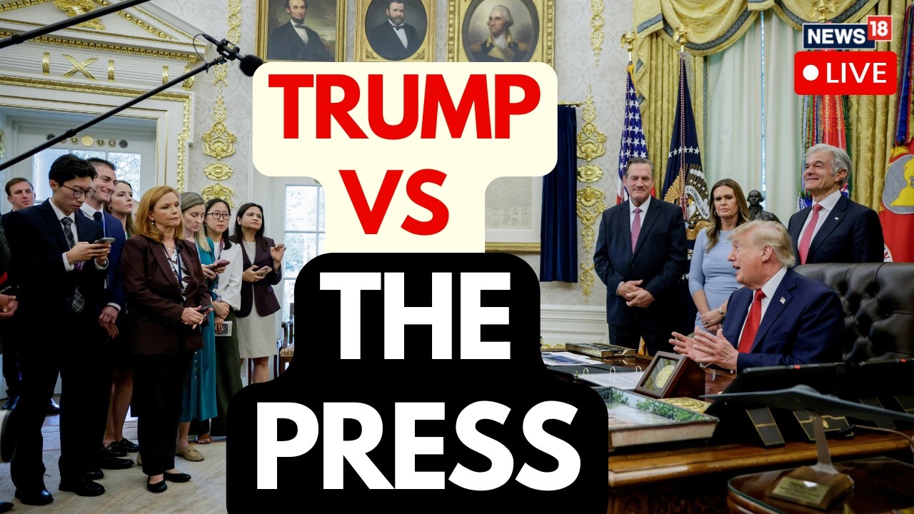 Video thumbnail for WHITE HOUSE BARS CNN FROM TV POOL | TRUMP’S MEDIA BAN ESCALATES | TRUMP VS THE PRESS LIVE | N18G