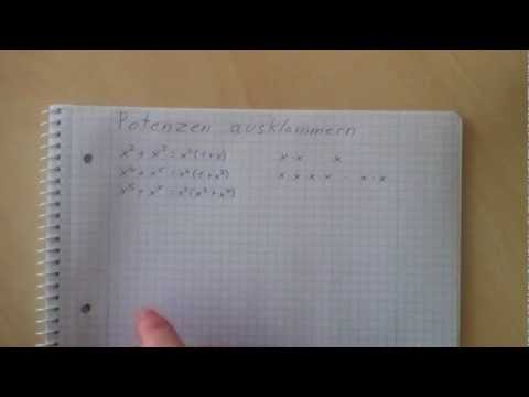 Potenzen ausklammern - rechnen mit Potenzen