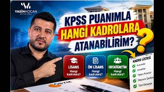 KPSS PUANIMLA HANGİ KADROLARA ATANABİLİRİM?