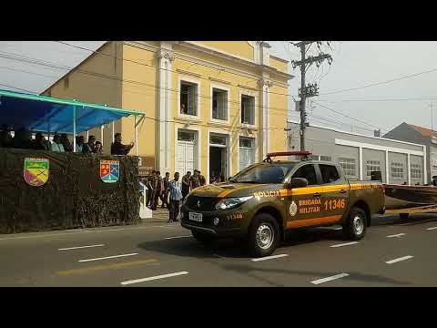 Desfile de 7 de Setembro, de 2019. Brigada Militar. Rosário do Sul - RS
