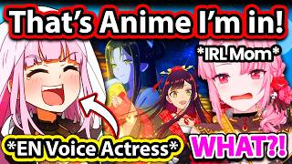 Calli IRL Mom Reaction to Calli Being a Voice Actor in This Anime Is Priceless 【Hololive】