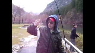 preview picture of video 'Trout Fishing-Fishing with Adam Fishing at Vivian Park Pond (April 2012)'