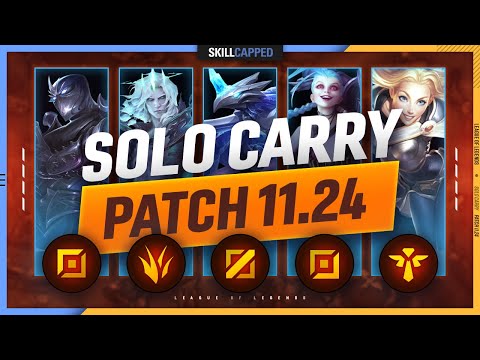 3 BEST SOLO CARRY Champions for EVERY ROLE in PATCH 11.24 - League of Legends