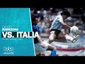 Diego Maradona en el Mundial México 1986. Seguimiento frente a Italia