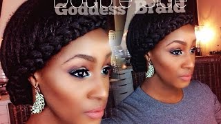 Double Sided Goddess Braids on short/medium length hair with Clip Ins