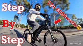 72v 60mph DIY electric e-bike build( 100$ mountain bike conversion 72v
