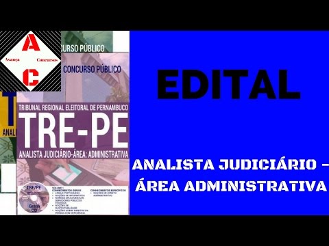 Edital Concurso TRE-PE 2016 - Analista Judiciário - Área Administrativa