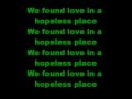 We Found Love in A Hopeless Place Rihanna ...