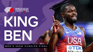 Rai Benjamins powers to 400m hurdles gold in 46.52 | World Athletics Championships Tokyo 25