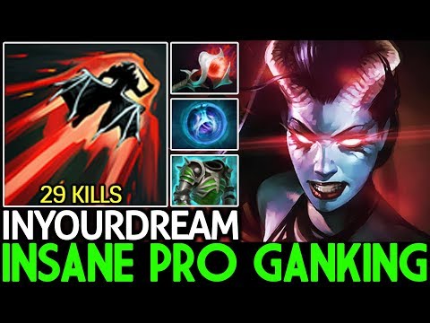 INYOURDREAM [Queen of Pain] Insane Pro Ganking Super Mid 29 Kills 7.24 Dota 2