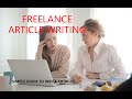 How to do freelance article writing. In Sinhala. හරියට article එකක් ලියන්නේ මෙහෙ