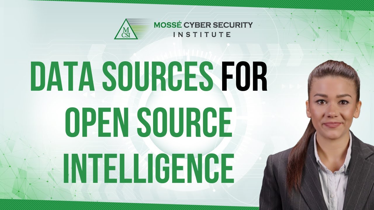 Data Sources for Open Source Intelligence