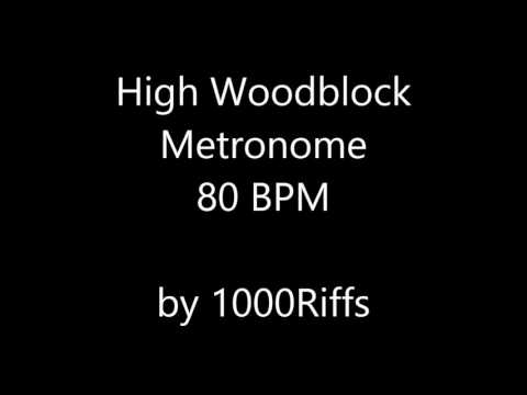 High Woodblock Metronome 80 BPM - Beats Per Minute