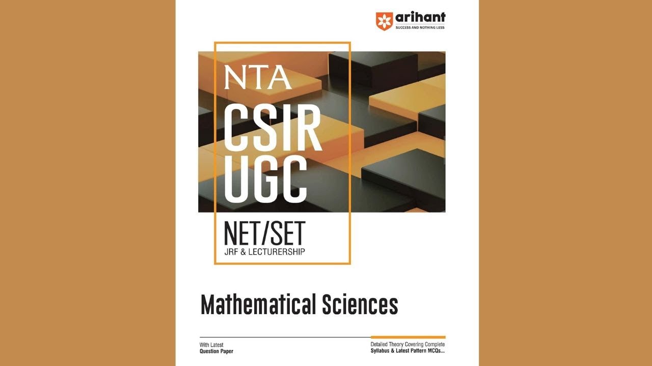 UGC-CSIR NET - MATHEMATICAL SCIENCE - ARIHANT BOOK REVIEW