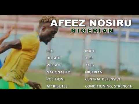 Afeez Nosiru, One of the best Defensive Midfielder In Nigeria Professional Football League.