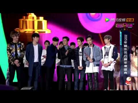 150413 GOT7 won Most Potential Newcomer Award @ 2015 Top Chinese Music Festival