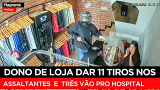 Download lagu Bandidos VÃO ASSALTAR loja de roupas e LEVAM 11 TIROS do dono da loja | Notícias Policiais mp3