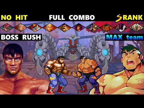 Streets of Rage 4 Boss Rush Full Combo Max & Max SoR2 2 Players