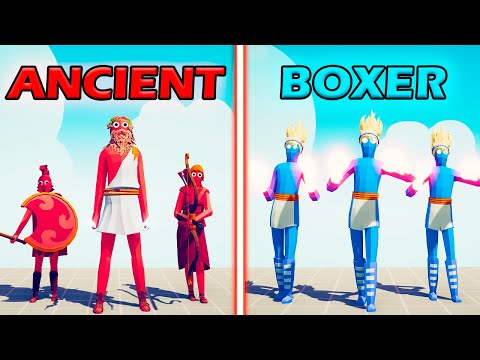 ANCIENT TEAM vs SUPER BOXER TEAM - Totally Accurate Battle Simulator | TABS