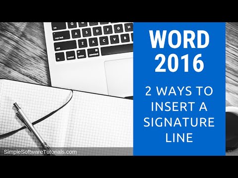 2 Ways to Insert a Signature Line in Word 2016