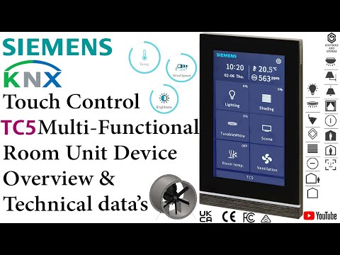 Siemens KNX Touch Control TC5: Übersicht und technische Daten der multifunktionalen Raumeinheit