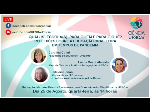 Carolina Catini - Faculdade de Educação - Unicamp, Luana Costa Almeida - Departamento de Teorias e Práticas Pedagógicas - UFSCar, Patrícia Bonani Mestranda na FE/Unicamp e professora da rede municipal de Barueri