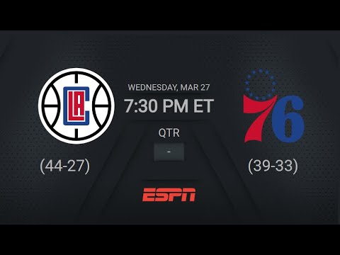 Los Angeles Clippers @ Philadelphia 76ers NBA on ESPN Live Scoreboard