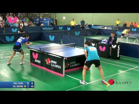 洛杉矶公开赛，女子单打决赛. Wenting Zha VS  Liying Tang