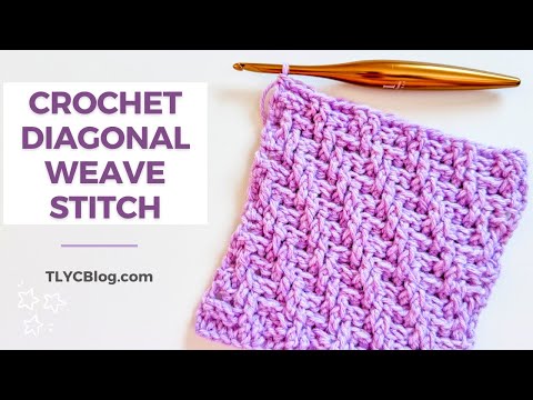 SO PRETTY Crochet Stitch for Baby Blankets Pillows and Rugs Diagonal Weave Stitch