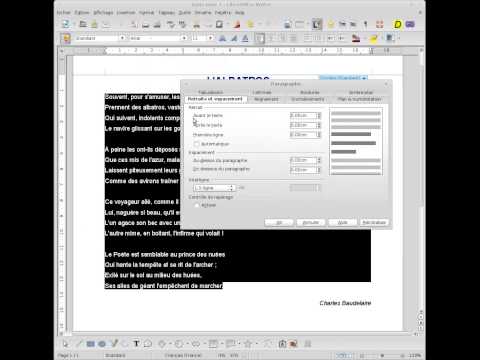 comment modifier interligne libreoffice