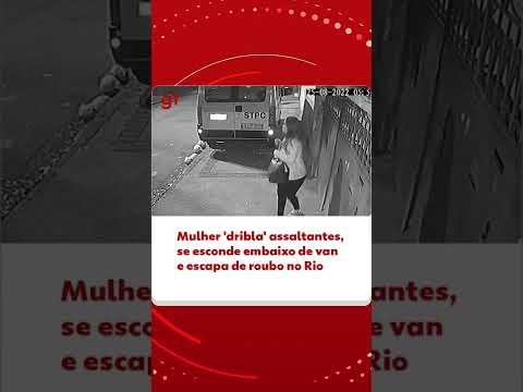 Mulher 'dribla' assaltantes, se esconde embaixo de van e escapa de roubo no Rio #shorts