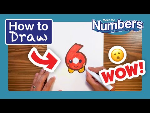 Learn How-to-Draw "6" For Kids | Meet the Numbers | Preschool Prep Company
