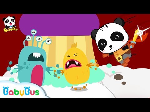 Super Panda Knight Defeats Germs | Kids Good Habits | Doctor Pretending Play | BabyBus