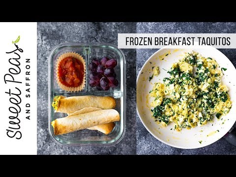 Spinach & Feta Breakfast Taquitos | Freezer, Meal Prep