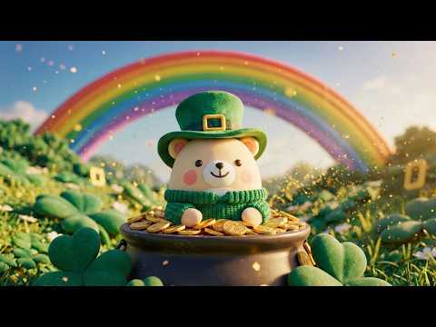 ☘️ Cozy St. Patrick's Day Plush Village | Uplifting Celtic Music Ambience | 4K