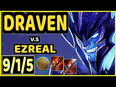 ZVEN (DRAVEN) vs EZREAL - 9/1/5 KDA BOTTOM ADC CHALLENGER GAMEPLAY - NA