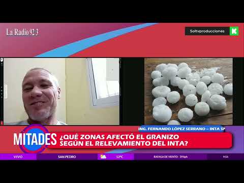 Relevamiento del INTA tras la caída de granizo