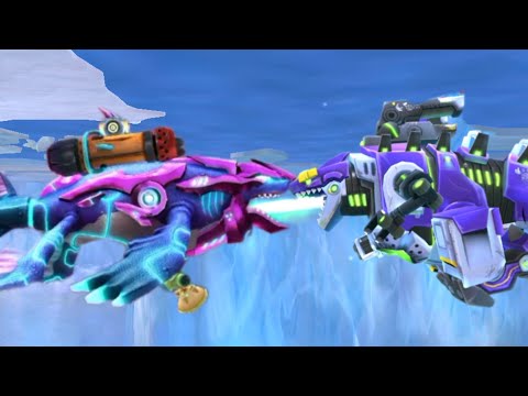 NEW APEX SHARK! Quantum Cyber Shark vs Mecha Sharkjira Enemy - HUNGRY SHARK WORLD