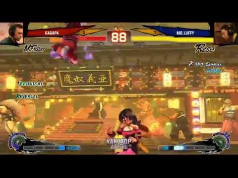 USF4 @ Kakutop League Finals - Gagapa (M. Bison) vs MD Louffy (Rose) [720p/60fps]