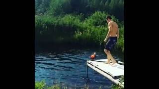 videos de risa salto fallido en el lago